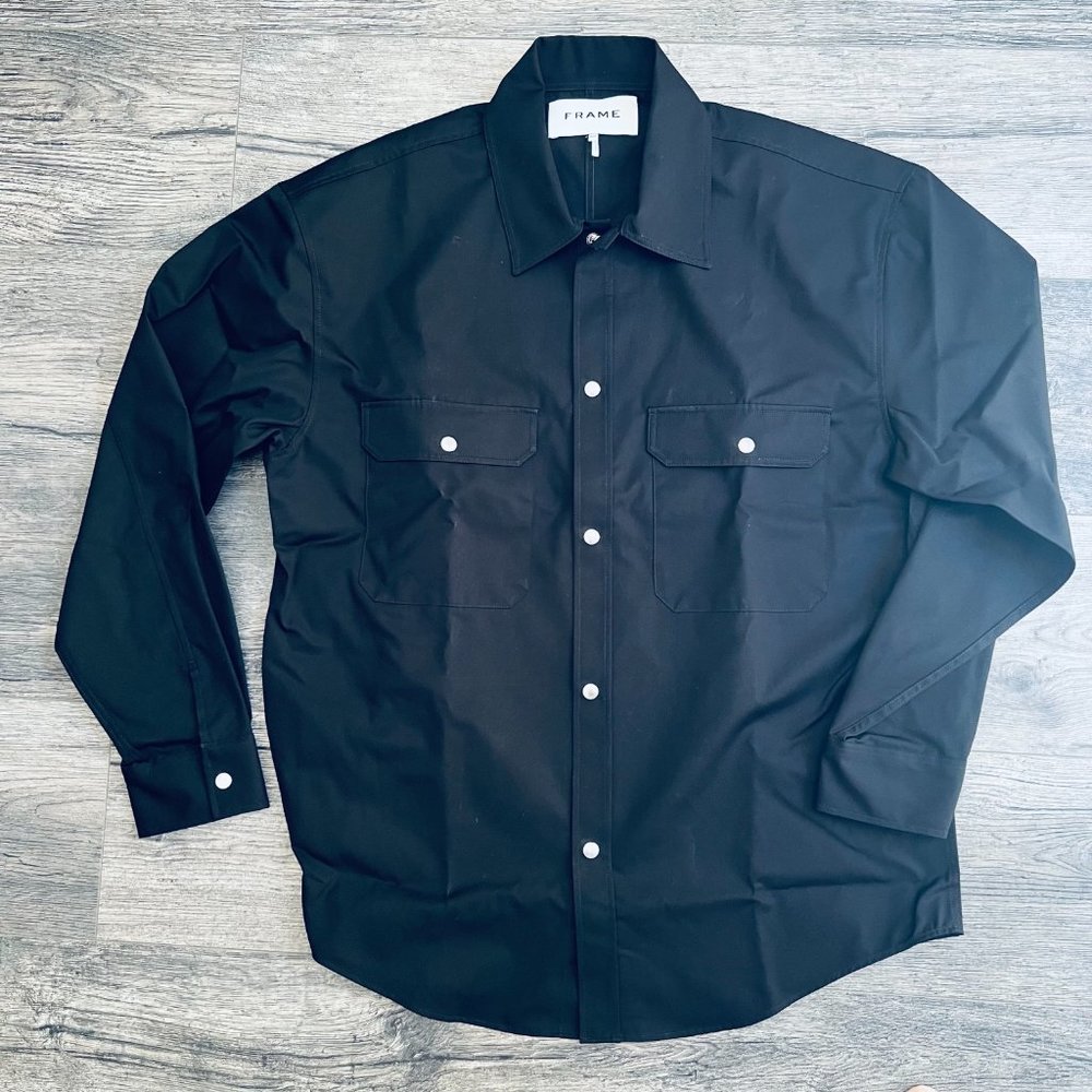 NWT Frame, Black Plaque Shirt, S